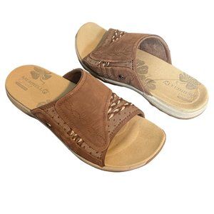 Merrell Bracken QForm Air Cushion Slide Comfort Walking Sandal Brown Size 9